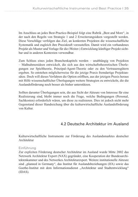 Kulturwirtschaft in der Auslandsförderung von Kultur (PDF) - Unesco