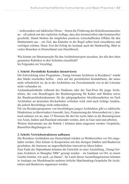 Kulturwirtschaft in der Auslandsförderung von Kultur (PDF) - Unesco