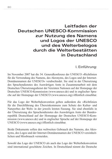 Welterbe-Manual - UNESCO Deutschland