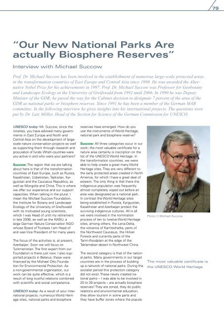 Biosphere Reserves - UNESCO Deutschland