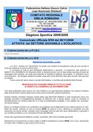 C.U. 20 SGS - FIGC Comitato Regionale Emilia Romagna