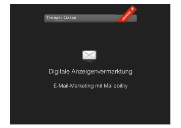 Digitale Anzeigenvermarktung - Thomas Gater Werbeagentur