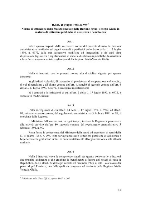 norme di attuazione statutaria - Consiglio Regionale del Friuli ...