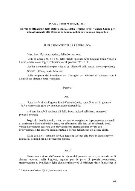 norme di attuazione statutaria - Consiglio Regionale del Friuli ...
