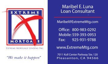 Download Agents Business Cards - Extreme Mortgage Lending Inc.