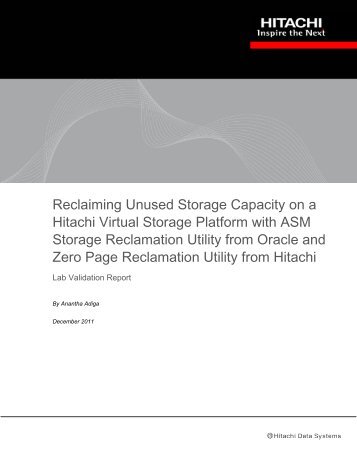 Reclaiming Unused Storage Capacity on Hitachi VSP with ASM ...