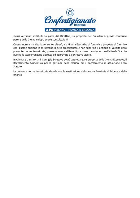 Statuto - APA Confartigianato
