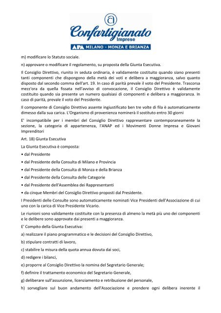 Statuto - APA Confartigianato