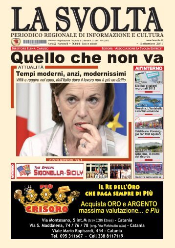 Settembre 2012 - Uscita Mensile - La Svolta Editrice