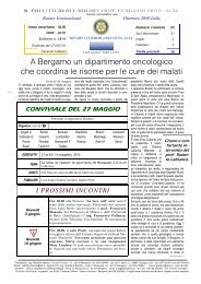 A Bergamo un dipartimento oncologico che coordina le risorse per ...