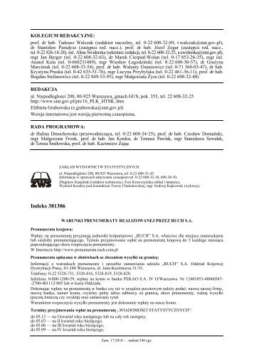 Wiadomości Statystyczne Nr 2/2010 - Główny Urząd Statystyczny