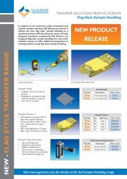 Flag Style Sample Handling - VG Scienta