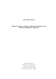 Optimal Control of Ordinary Differential Equations and Differential ...