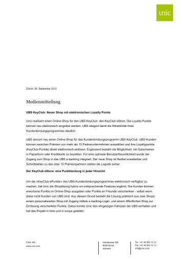 Medienmitteilung UBS KeyClub (PDF)