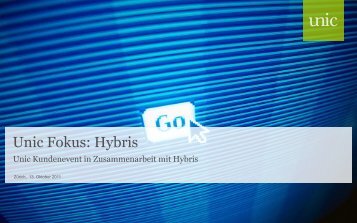 Hybris: Fokus - UNIC Internet Solutions