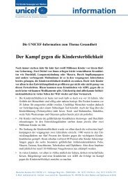 Der Kampf gegen die Kindersterblichkeit (pdf) - Unicef