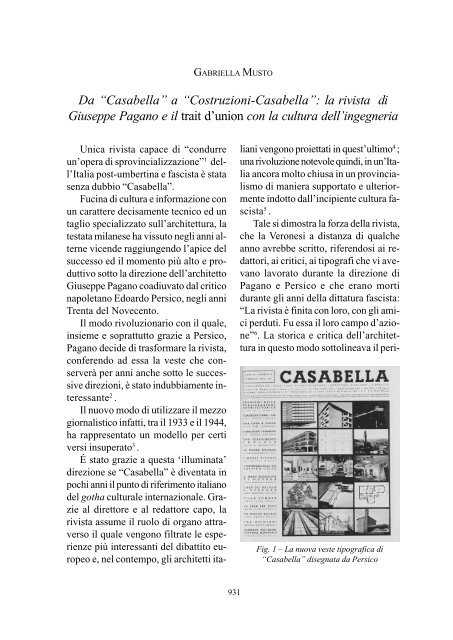 Da “Casabella” a “Costruzioni-Casabella”: la rivista di ... - AISI