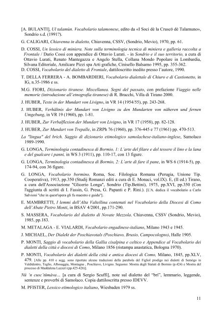 Scarica la bibliografia come documento PDF - Provincia di Sondrio