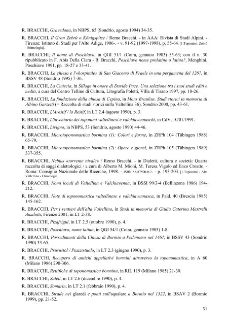 Scarica la bibliografia come documento PDF - Provincia di Sondrio