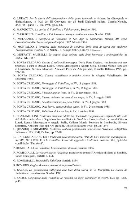 Scarica la bibliografia come documento PDF - Provincia di Sondrio