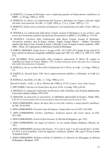 Scarica la bibliografia come documento PDF - Provincia di Sondrio