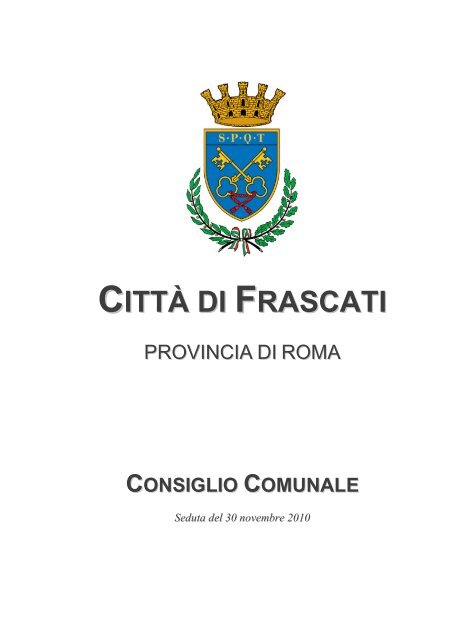 30 Novembre 2010 Comune Di Frascati