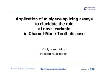 Application of minigene splicing assays to elucidate the role of novel ...