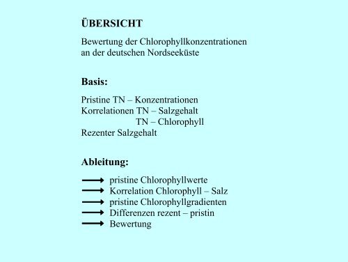 Bewertung der Chlorophyllkonzentration an der deutschen ...