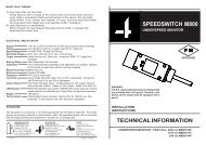 SPEEDSWITCH M800 - 4B Braime Elevator Components