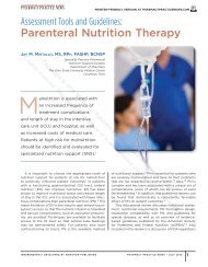 Parenteral Nutrition Therapy - Pharmacy Practice News