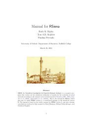 Manual for RSiena
