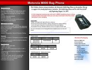 Motorola M800 Bag Phone