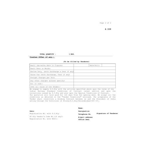 Page 1 of 2 82.13.5015.T.86 Tender No - South Central Railway ...