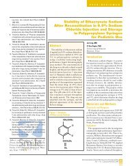 Stability of Ethacrynate Sodium After Reconstitution in 0.9% Sodium ...