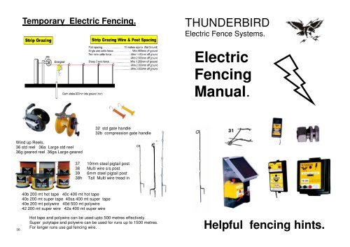 Electric Fencing Manual - Thunderbird