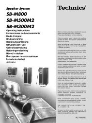 SB-M800 SB-M500M2 SB-M300M2 - Technics Catalogus