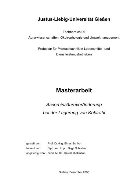 Masterarbeit - Justus-Liebig-Universität Gießen