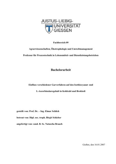 Bachelorarbeit