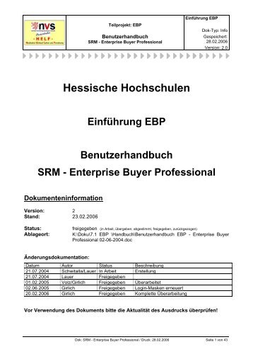 SAP-EBP - Justus-Liebig-Universität Gießen