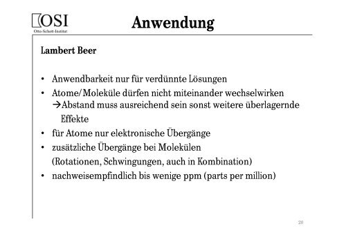 Anleitung Praktikum Optische Spektroskopie