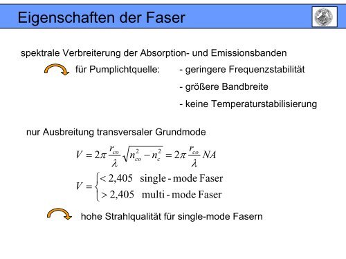 Faserlaser - Friedrich-Schiller-Universität Jena