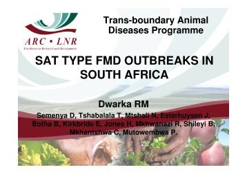 4.2 SAT Type FMD Outbreaks in South Africa.