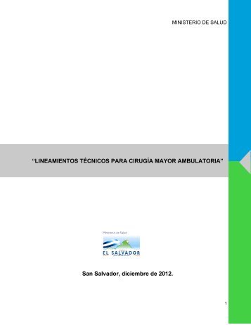 Lineamientos técnicos para cirugía mayor ambulatoria - El Salvador ...