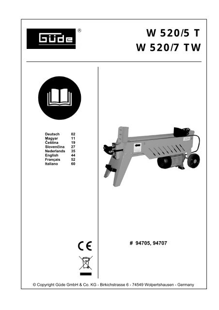 Image of Güde W520/7TW direct website