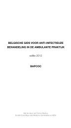 Belgische gids voor anti-infectieuze Behandeling in de ... - Bcfi.be