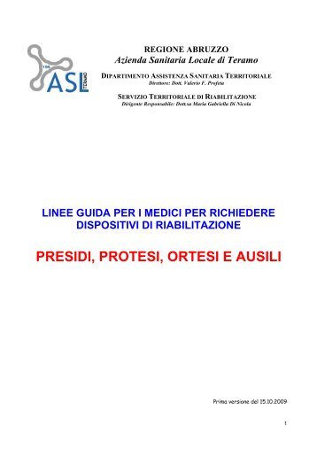 LINEE GUIDA ASS PROTESICA-1 - ASL Teramo