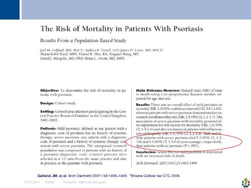 Psoriasis - Universitätsklinikum Essen