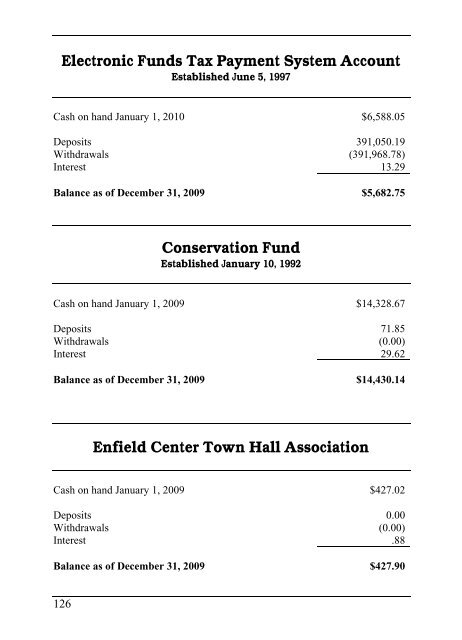 2010 ANNUAL REPORT ENFIELD, NEW ... - Town of Enfield