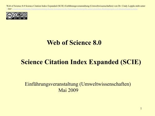 Web of Science 8.0 Science Citation Index Expanded (SCIE)