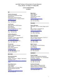 Course 2 - List of Participants - World Bank